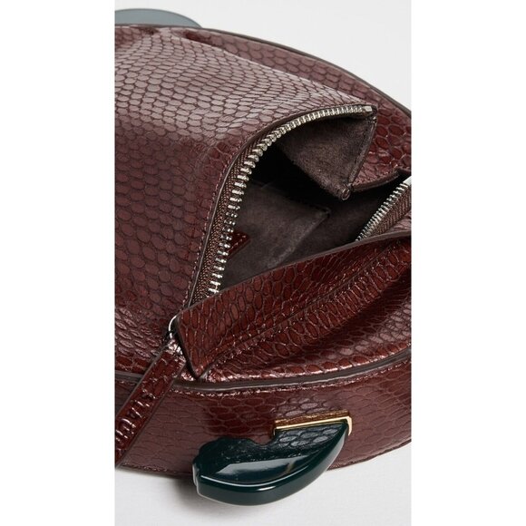 NWT STAUD Tortuga Handheld Bag in Mahogany Clover Turtle Bag Purse $350 - Picture 11 of 13